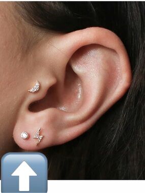 Maison Miru, Gold AND Silver, Stud Earrings Sets.  Sterling & 14k plated gold.